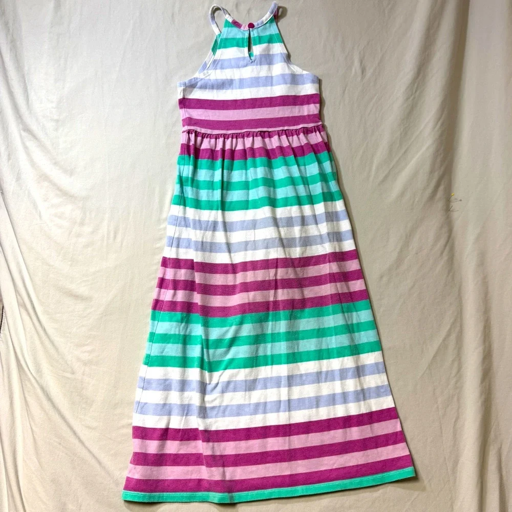 Gymboree Stripe Maxi Dress Girl Small 5-6 Easter Spring Long Pastel Summer Party